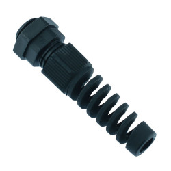 Jacob (50007M12BSSW-F) Cable Gland, Spiral Top, IP68 5 Bar, M12 x 1.5