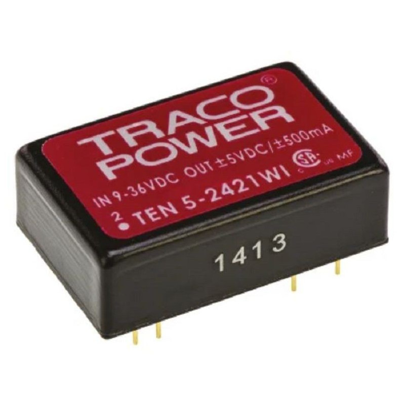 Traco Power (TEN 5-2421WI) Isolated Through Hole DC/DC Converter, 5V, 500mA