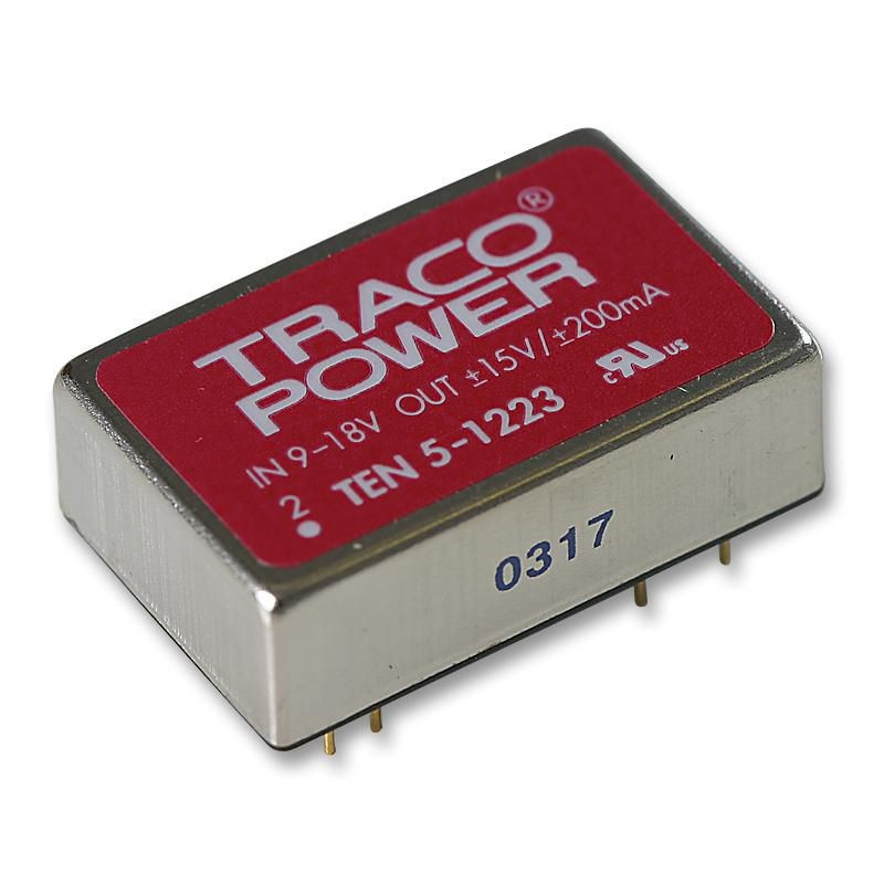 Traco Power (TEN 5-1223) Isolated Through Hole DC/DC Converter, 15V, 200mA