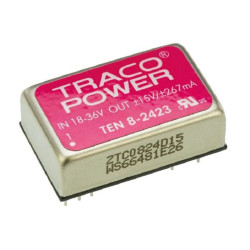 Traco Power (TEN 8-2423) Isolated Through Hole DC/DC Converter, 15V, 265mA