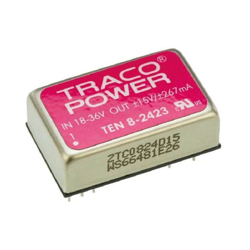 Traco Power (TEN 8-2423) Isolated Through Hole DC/DC Converter, 15V, 265mA