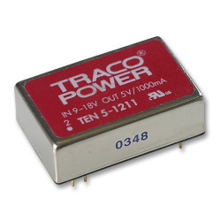 Traco Power (TEN 5-1211) Isolated Through , Hole DC/DC Converter, 5V, 1A