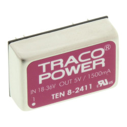 Traco Power (TEN 8-2411) Isolated Through Hole DC/DC Converter, 5V, 1.5A