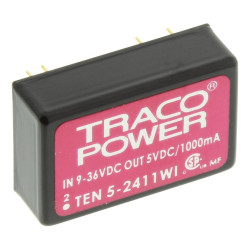 Traco Power (TEN 5-2411WI) Isolated Through Hole DC/DC Converter, 5V 1A