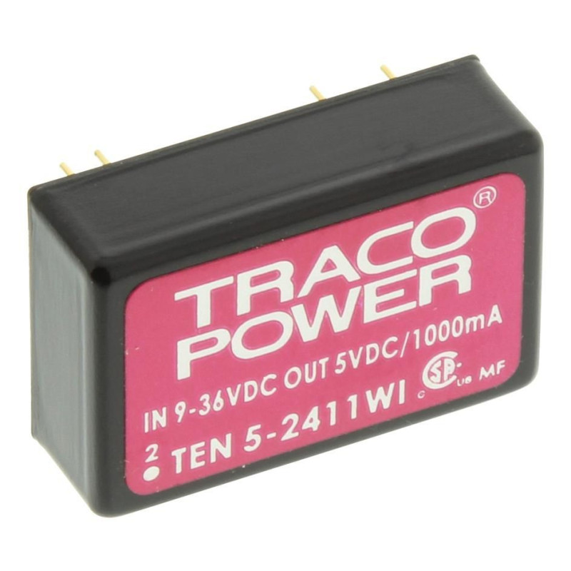 Traco Power (TEN 5-2411WI) Isolated Through Hole DC/DC Converter, 5V 1A