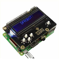 DFRobot, IIC 16x2 RGB LCD KeyPad HAT with RGB Font,  ( RPI 3B+/4B)