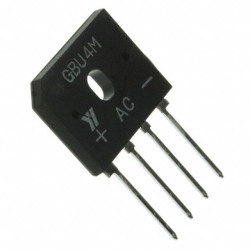 Onsemi (GBU4M) Bridge Rectifier, Single Phase, 1 kV, 4 A, SIP