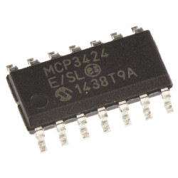 Microchip (MCP3424-E/SL) Analogue to Digital Converter, Quad, 18 bit