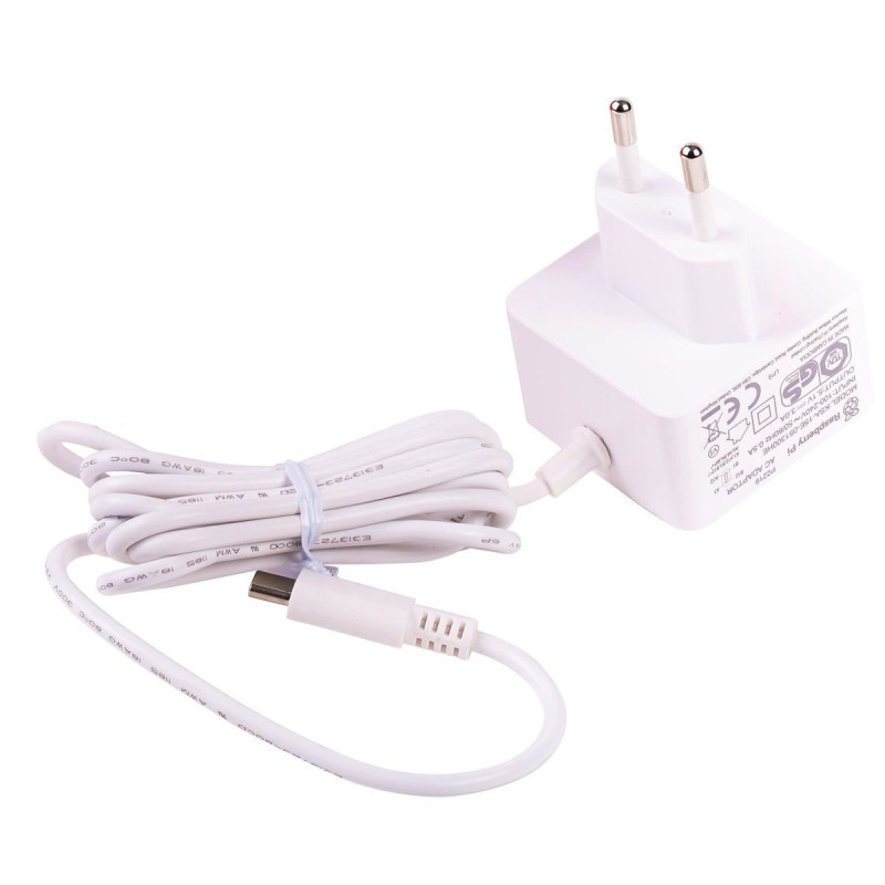 Raspberry Pi 4 Model B Official PSU  USB-C  5.1V  3A  EU Plug - White