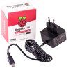 Raspberry Pi 4 Model B Official PSU  USB-C  5.1V  3A  EU Plug - Black