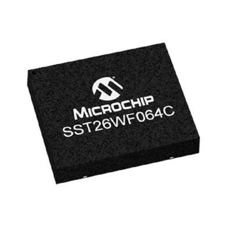 Microchip (SST26WF064C-104I/MF) Flash Memory, Serial NOR, 64 Mbit