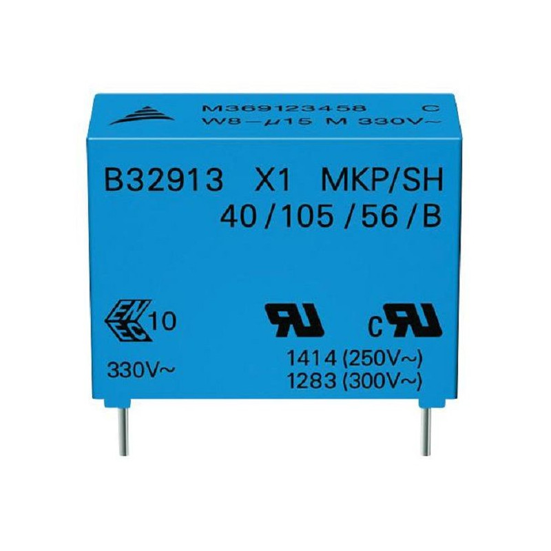 Epcos (B32912A5104M000) Safety Capacitor, Metallized PP, Radial Box - 2 Pin