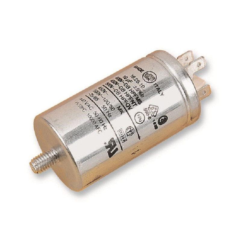 Ducati (4.16.26.10.64) Motor Run Capacitor, Metallized PP, Can, 10 µF, ± 5%