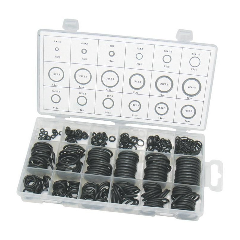 Duratool D01888 -  279 Piece O-ring Kit in 18 Popular Sizes