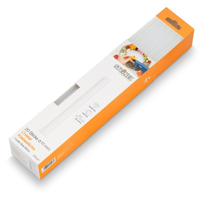 Steinel 11mm Cristal Power Glue Sticks in a Pack with 20 Sticks