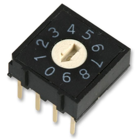 Multicomp Pro (MCRH4AF-10R) Rotary Coded Switch, Through Hole, 25 mA