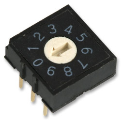 Multicomp Pro (MCRH2AF-10R) Rotary Coded Switch, Through Hole, 10 Position