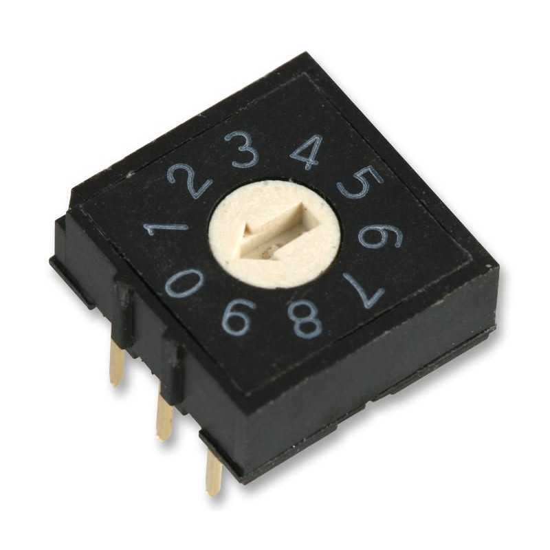 Multicomp Pro (MCRH2AF-10R) Rotary Coded Switch, Through Hole, 10 Position