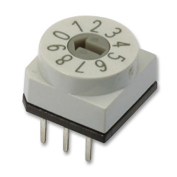 Apem (PT65-101) Rotary Coded Switch, Through Hole, 10 Position, 24 VDC