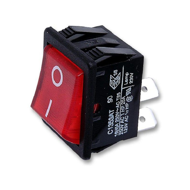 Arcoelectric (C1353ATNAN) Rocker Switch, Off-On, DPST, Illuminated