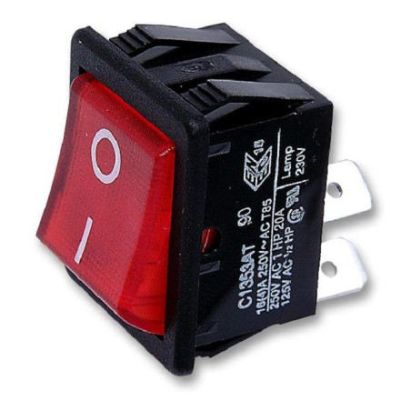 Arcoelectric (C1353ATNAN) Rocker Switch, Off-On, DPST, Illuminated