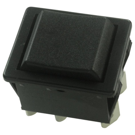 Arcoelectric (C1572ATAAA) Rocker Switch, (On)-Off-(On), DPDT, Black, 1550