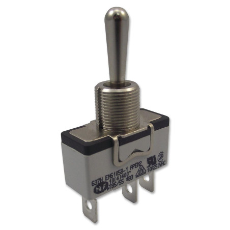 Apem (637H/2) Toggle Switch, (On)-Off-(On), SPDT, Non Illuminated