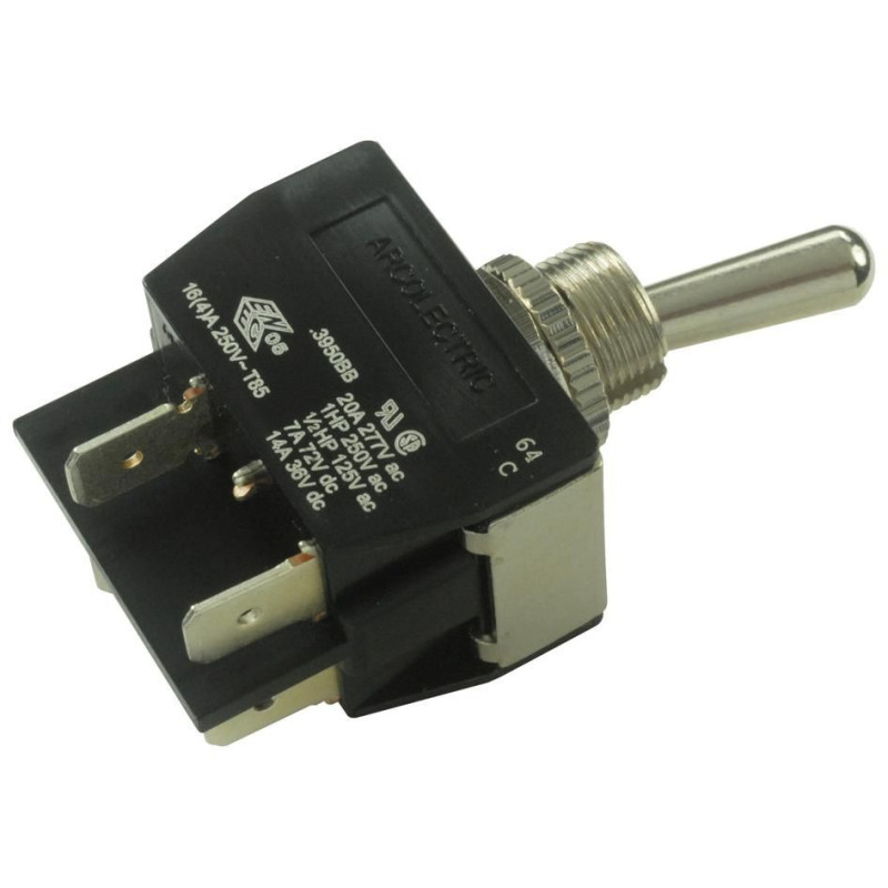 Arcolectric (C3950BBAAA) Toggle Switch, Off-On, DPST, Non Illuminated