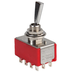 Multicomp Pro (1M41T6B11M1QE) Toggle Switch, On-None-On, 4PDT, 5 A