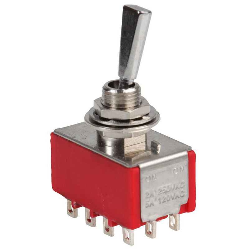 Multicomp Pro (1M41T6B11M1QE) Toggle Switch, On-None-On, 4PDT, 5 A