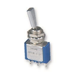 Apem (5637A9) Toggle Switch, (On)-Off-(On), SPDT, Non Illuminated,