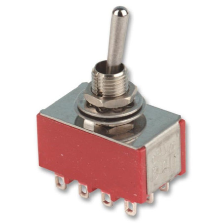 Multicomp Pro (1M43T1B5M1QE) Toggle Switch, On-Off-On, 4PDT, 5 A