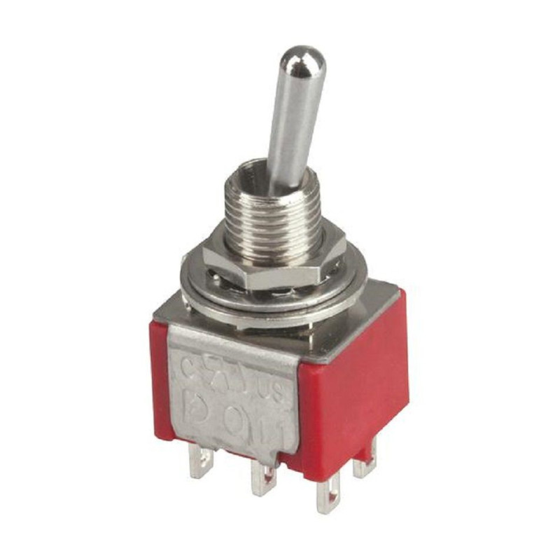 Multicomp Pro (1MD6T1B5M1QE) Toggle Switch, On-On-On, DPDT, Non Illuminated