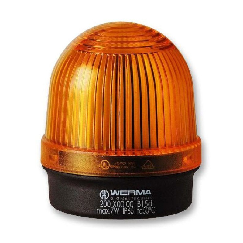 Werma (20030000) Beacon, Orange, Steady, 7W, 240VAC, IP65