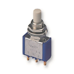 Apem (18535CD) Pushbutton Switch, 18000, 6.5 mm, SPDT, On-(On), Plunger