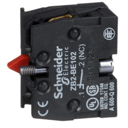 Schneider Electric (ZB2BE102) Contact Block, 10 A, 600 V, 1 Pole