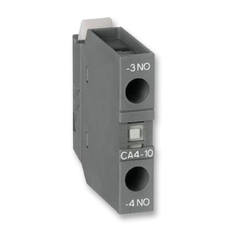 Abb (CA4-10) Contact Block, Front, 1NO, 6 A, 690 V, 1 Pole, Screw