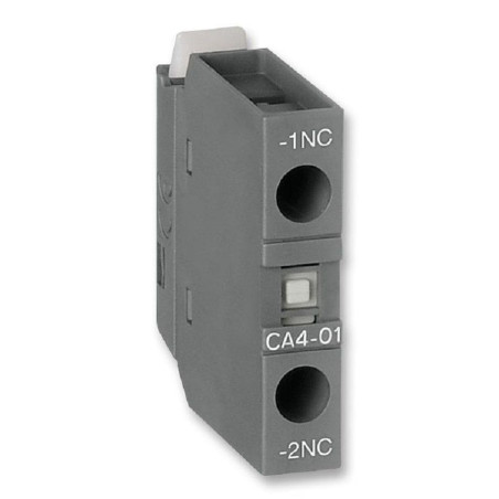 Abb (CA4-01) Contact Block, Front, 1NC, 6 A, 690 V, 1 Pole, Screw