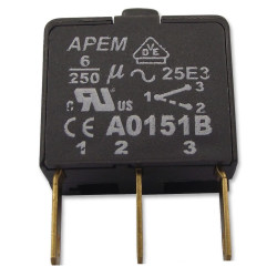 Apem (A0151B) Contact Block, SPCO, 6 A, 250 V, 1 Pole, Quick Connect