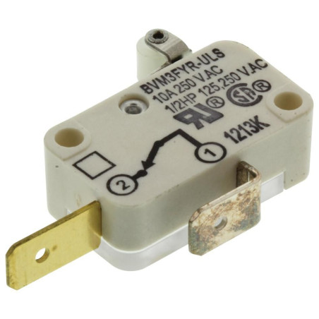 Saia Burgess (BVM3FYR) Microswitch, Miniature, Roller Lever, SPST-NC