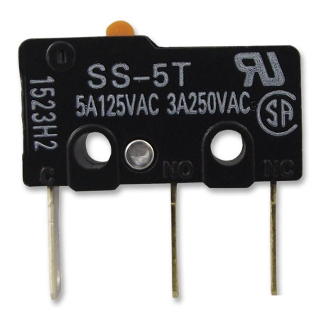 Omron (SS-5T) Microswitch, Subminiature, Pin Plunger, SPDT