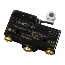 Omron (Z-15GW22-B) Microswitch, Standard, Short Hinge Roller Lever