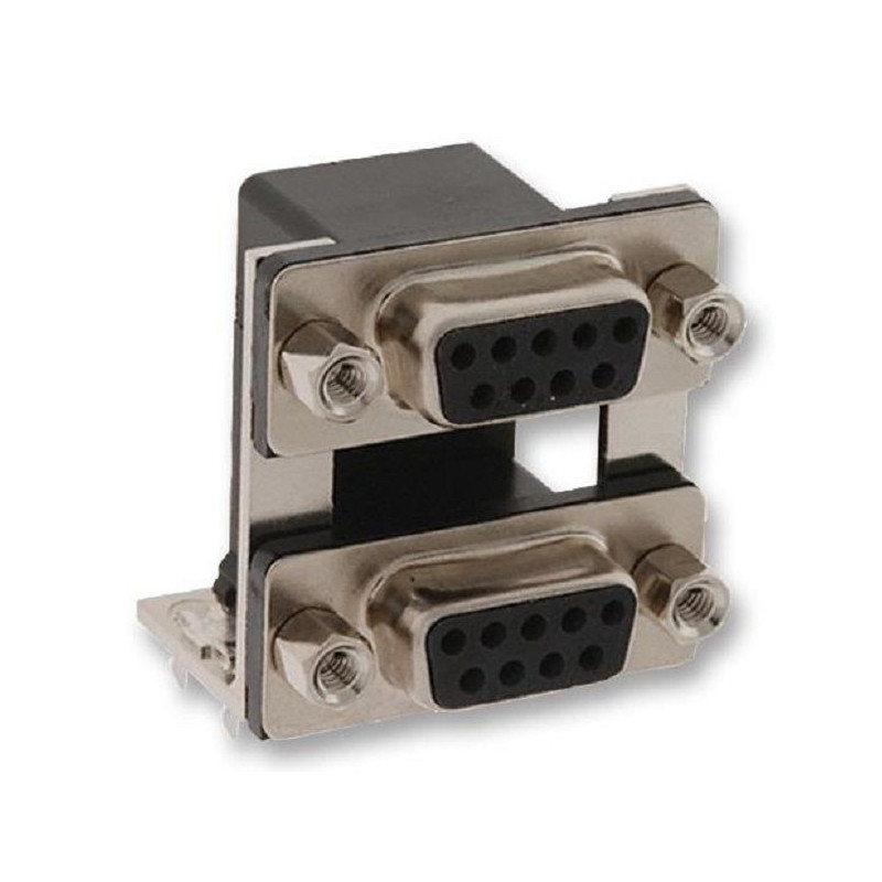 Norcomp (178-009-513R571) Stacked D Sub Connector, Dual Port, 9 Contacts