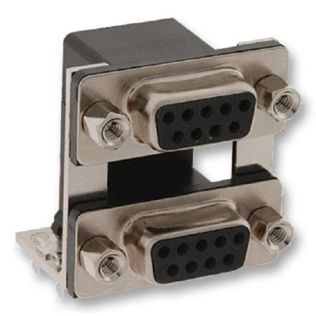 Norcomp (178-009-513R571) Stacked D Sub Connector, Dual Port, 9 Contacts