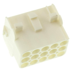 TE Connectivity (350784-1) Connector Housing, Receptacle, 15 Ways, 6.35 mm