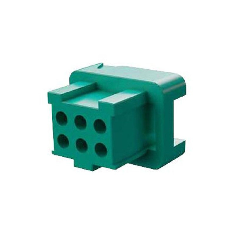 Harwin (G125-2040696L0) Connector Housing, Black / Green, G125, Receptacle