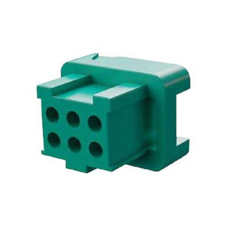 Harwin (G125-2040696L0) Connector Housing, Black / Green, G125, Receptacle