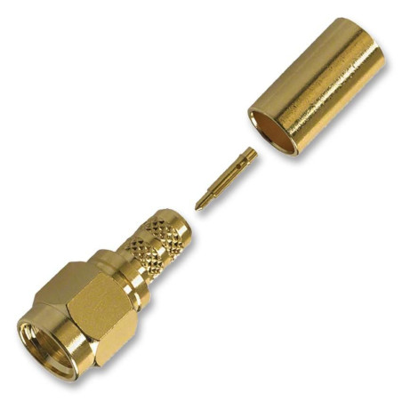 Amphenol (132113) RF / Coaxial Connector, SMA Coaxial, Straight Plug, Crimp