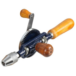 Duratool D02329 Hand Drill, Wood Handle, 6 mm Max Chuck, 290 mm Overall