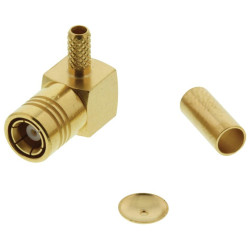 Radiall (R114186000) RF / Coaxial Connector, SMB Coaxial, Right Angle Plug